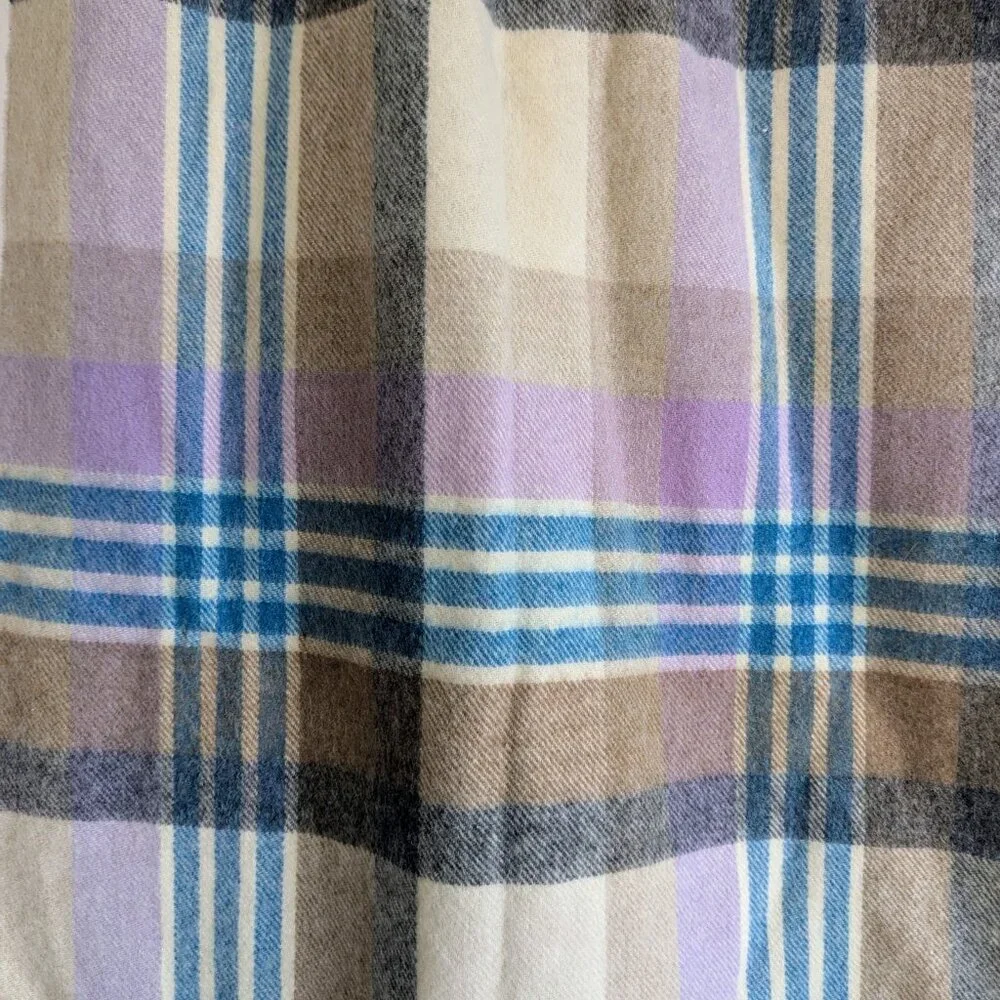 UNISEX J.Crew x MOON England Pure Merino Wool Plaid Scarf ✨ - Picture 5 of 8